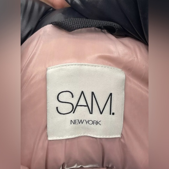 Sam. New York Puffer Jacket Coat Black Full Zip Women’s Size XS - Picture 11 of 14